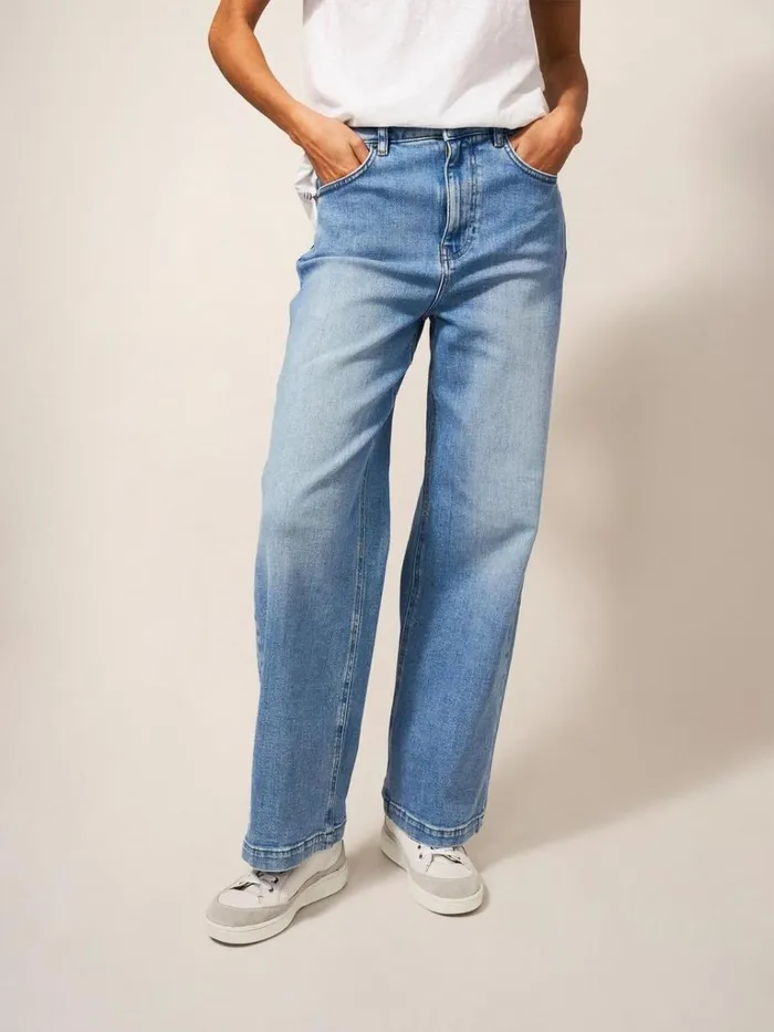 Women JEANS White Stuff Heidi Wide Leg Jean Light Denim