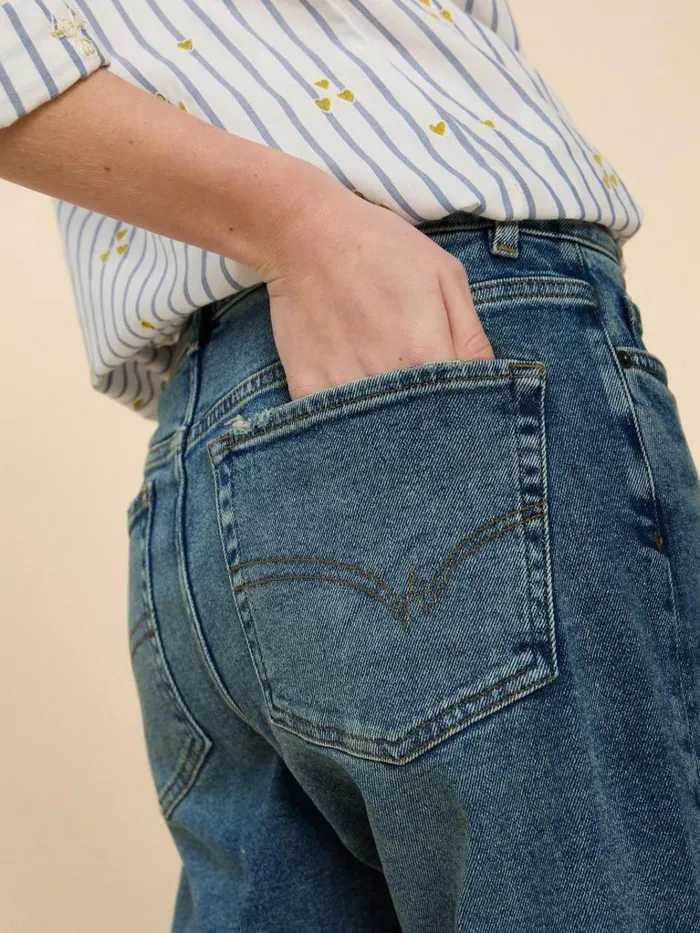 Women JEANS White Stuff Tilly Tapered Jean Mid Denim