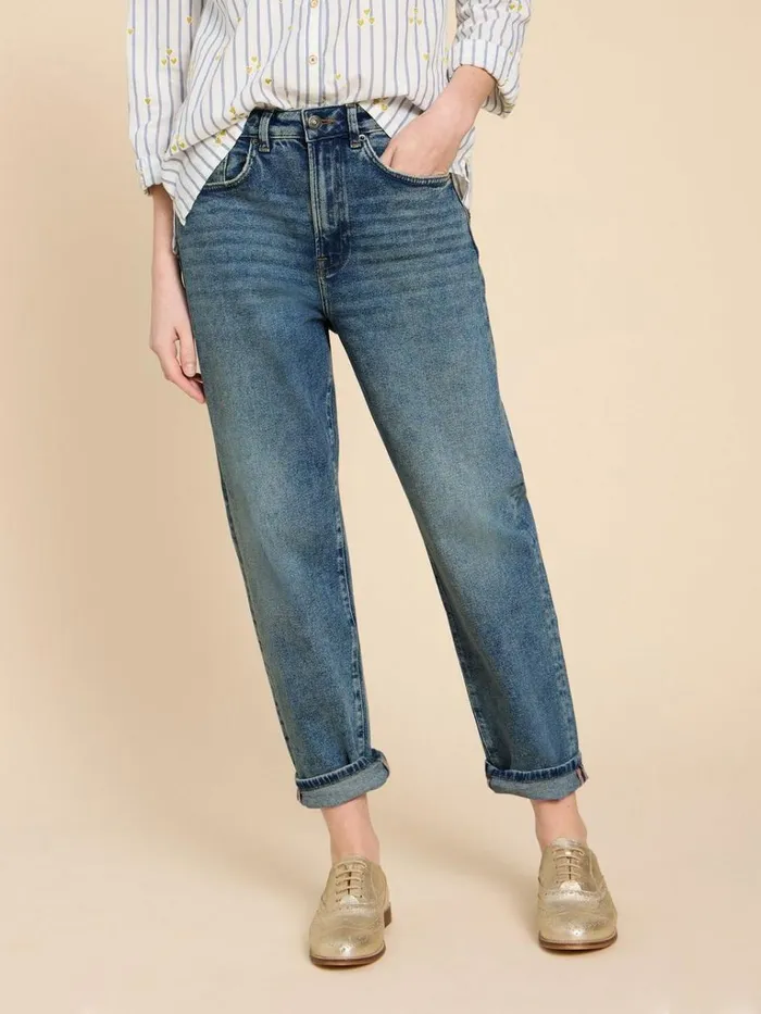 Women JEANS White Stuff Tilly Tapered Jean Mid Denim Women JEANS White Stuff Tilly Tapered Jean Mid Denim