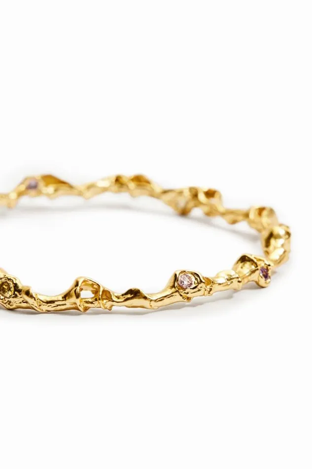 Women Jewellery Desigual Zalio Gold Plated XL Hoop Earrings