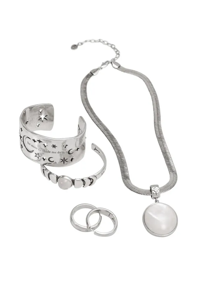 Women Jewelry Johnny Was MOON PHASE SINGLE PEARL BRACELET Silver Women Jewelry Johnny Was MOON PHASE SINGLE PEARL BRACELET Silver