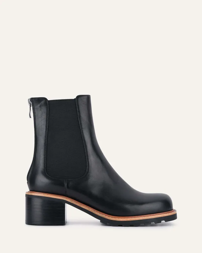 Women jomercer Beverley mid ankle boots black leather ANKLE BOOTS