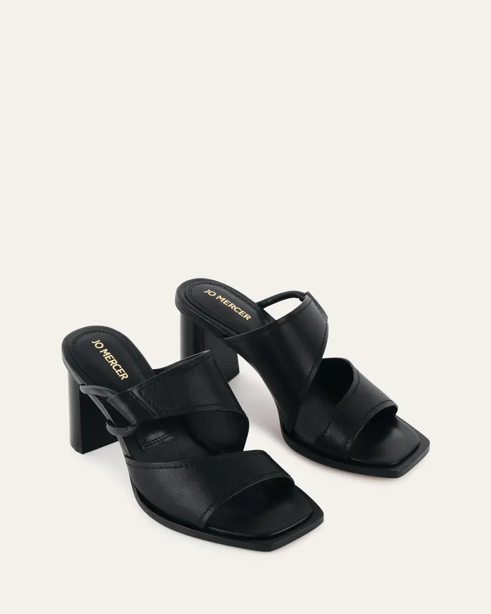 Women jomercer Cammy mid heel sandals black leather MID HEELS Women jomercer Cammy mid heel sandals black leather MID HEELS
