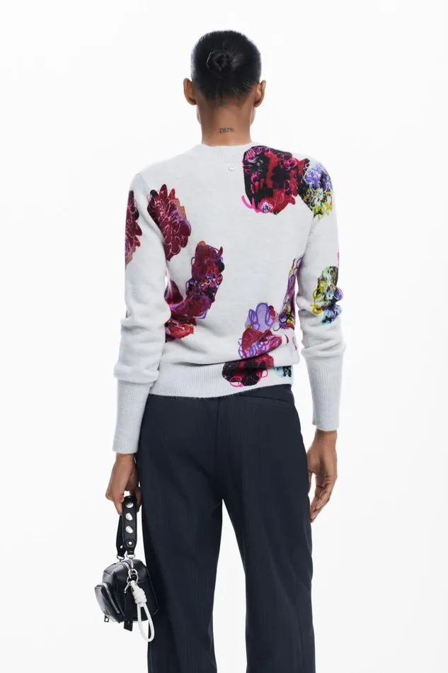 Women Jumpers Desigual Floral Sweater M Christian Lacroix