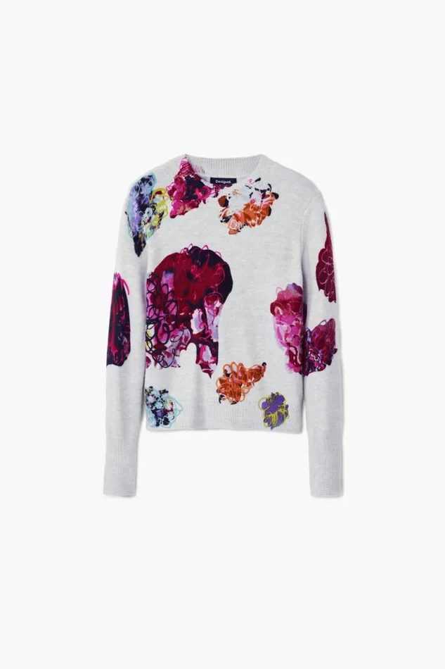 Women Jumpers Desigual Floral Sweater M Christian Lacroix