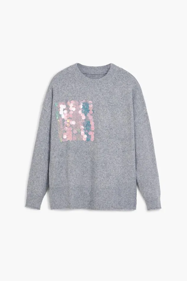 Women Jumpers Desigual Gray Scale Sweater