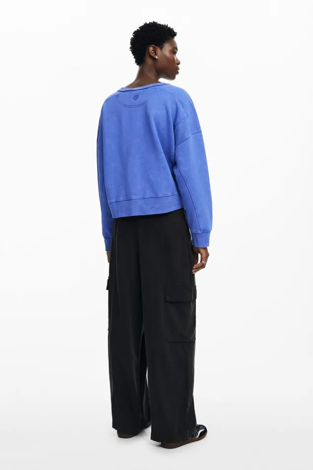 Women Jumpers Desigual Washed Effect Sweatshirt
