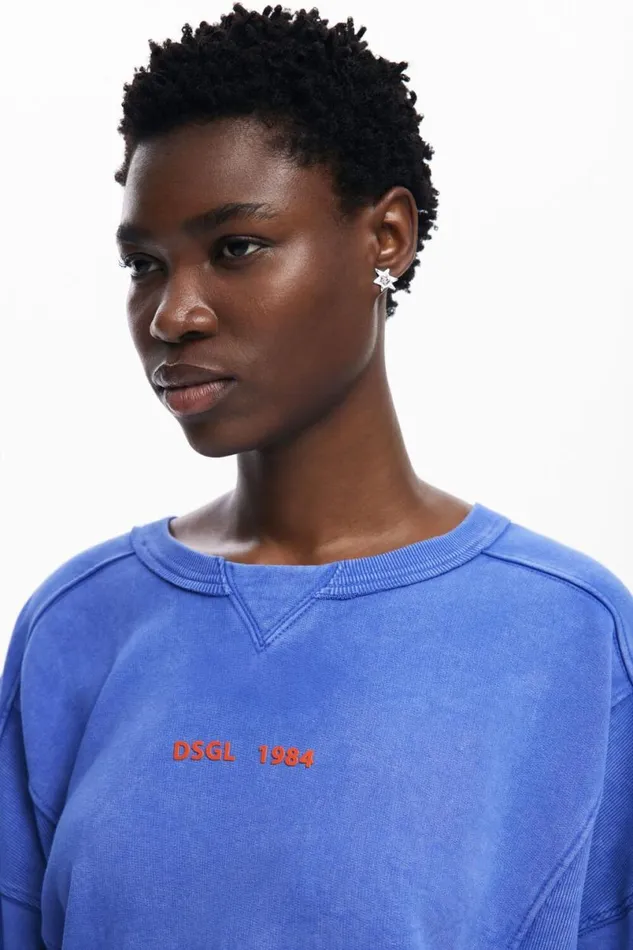 Women Jumpers Desigual Washed Effect Sweatshirt