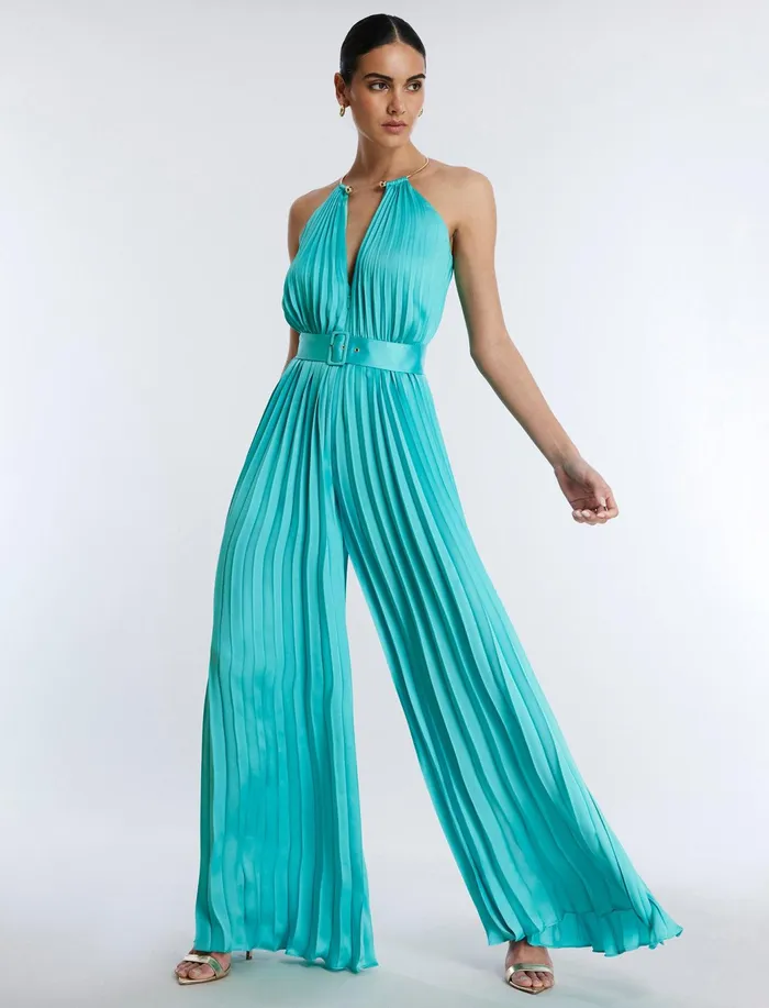 Women Jumpsuits and Rompers BCBG Libby Wide Leg Belted Jumpsuit Polynya