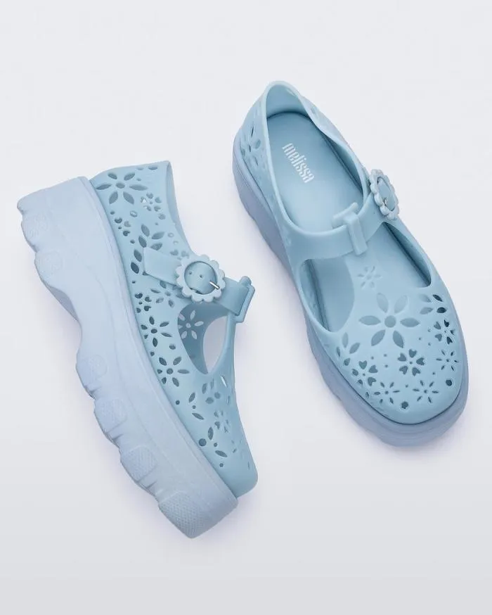 Women Kick Off Lace Blue Melissa Platforms