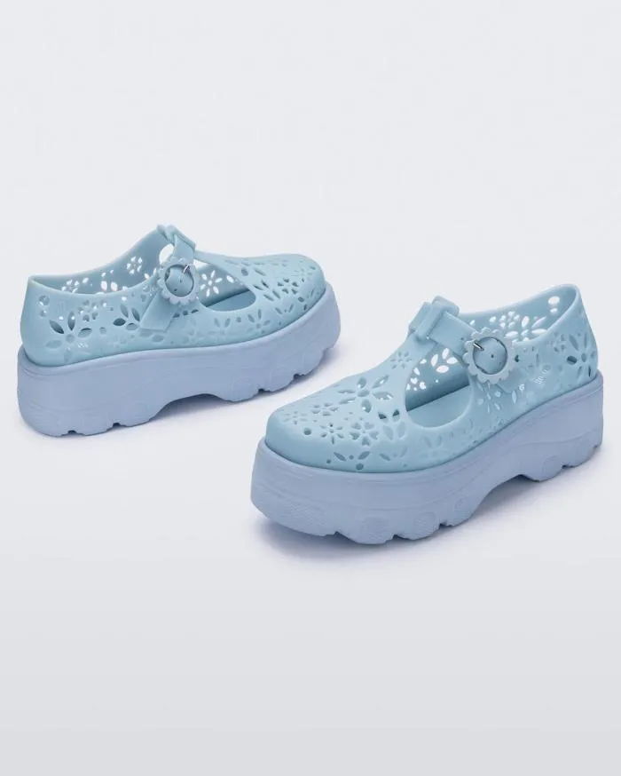 Women Kick Off Lace Blue Melissa Platforms