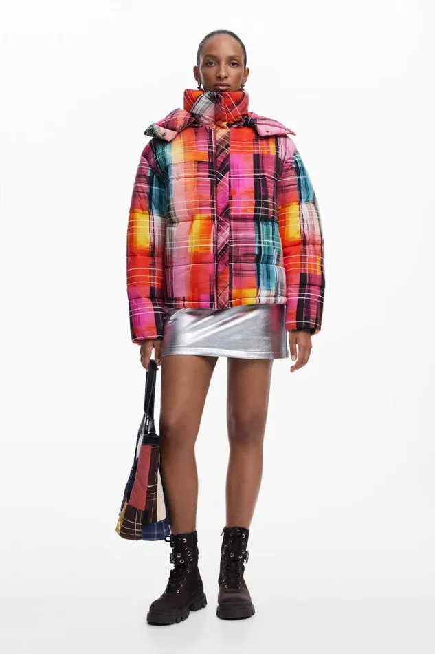 WomenKids Coats And Jackets Desigual Quilted Check Coat