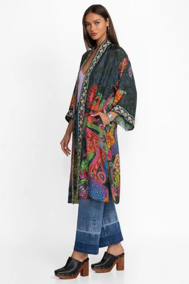 Women Kimonos Johnny Was ELIZA KIMONO Lona Scarf Print