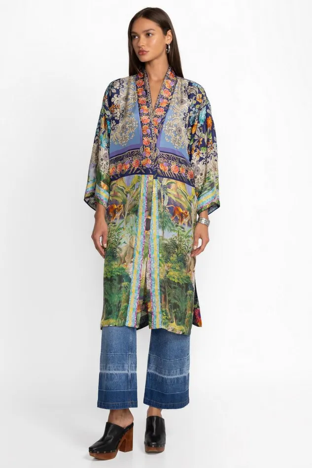 Women Kimonos Johnny Was ELIZA KIMONO Lona Scarf Print Women Kimonos Johnny Was ELIZA KIMONO Lona Scarf Print
