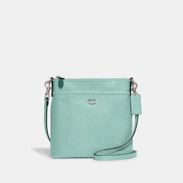Women Kitt Messenger Crossbody Silverfaded Blue Coach Crossbody Bags