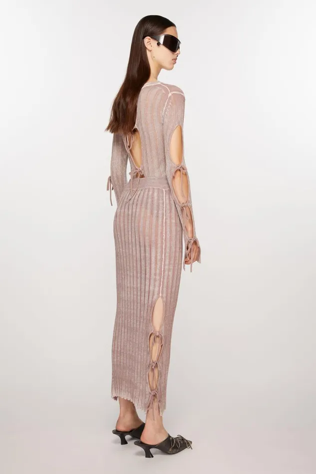 Women Knit Midi Skirt Dusty Pink Acne Studios Skirts