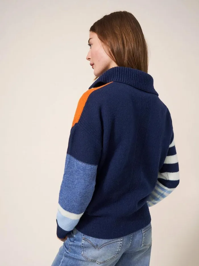 Women KNITWEAR White Stuff COLOURBLOCK COLLAR JUMPER Ivory Multi Women KNITWEAR White Stuff COLOURBLOCK COLLAR JUMPER Ivory Multi