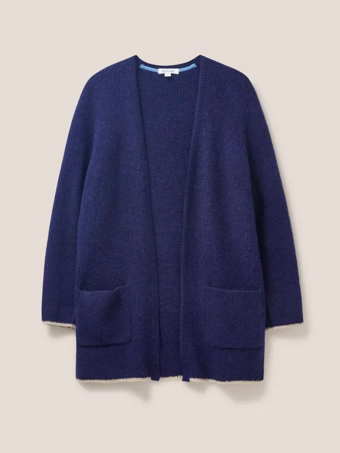 Women KNITWEAR White Stuff ERICA LONGLINE CARDI Dark Navy Women KNITWEAR White Stuff ERICA LONGLINE CARDI Dark Navy