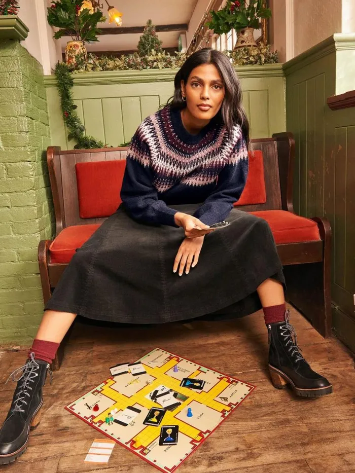 Women KNITWEAR White Stuff FRANKIE FAIRISLE JUMPER Dark Navy Women KNITWEAR White Stuff FRANKIE FAIRISLE JUMPER Dark Navy