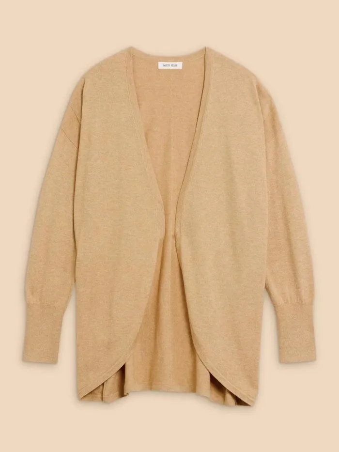 Women KNITWEAR White Stuff LEAH LONGLINE CARDI Light Natural Women KNITWEAR White Stuff LEAH LONGLINE CARDI Light Natural
