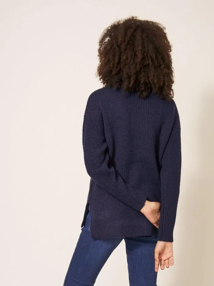 Women KNITWEAR White Stuff LOVELY RIB JUMPER French Navy Women KNITWEAR White Stuff LOVELY RIB JUMPER French Navy
