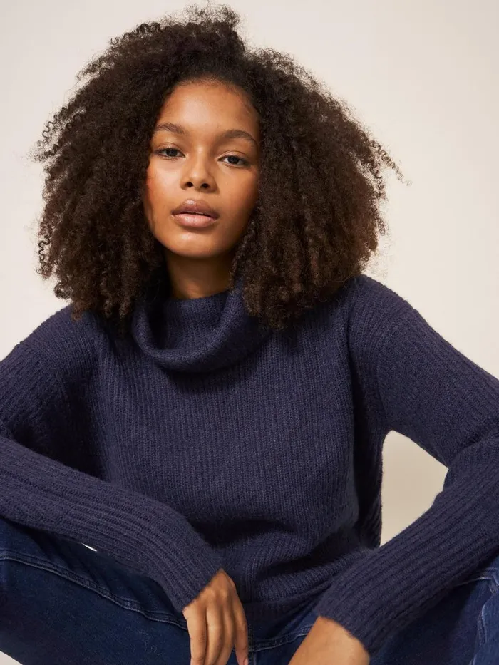 Women KNITWEAR White Stuff LOVELY RIB JUMPER French Navy Women KNITWEAR White Stuff LOVELY RIB JUMPER French Navy