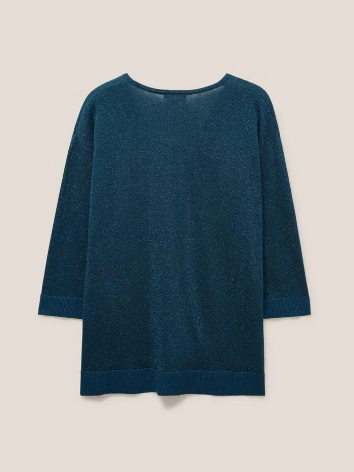 Women KNITWEAR White Stuff NIGHT SKY V NECK JUMPER Mid Teal Women KNITWEAR White Stuff NIGHT SKY V NECK JUMPER Mid Teal
