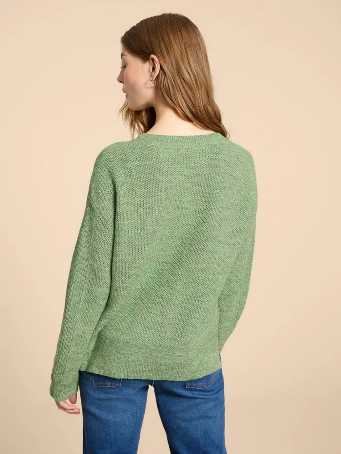 Women KNITWEAR White Stuff NORTHBANK CREW NECK JUMPER Mid Green Women KNITWEAR White Stuff NORTHBANK CREW NECK JUMPER Mid Green