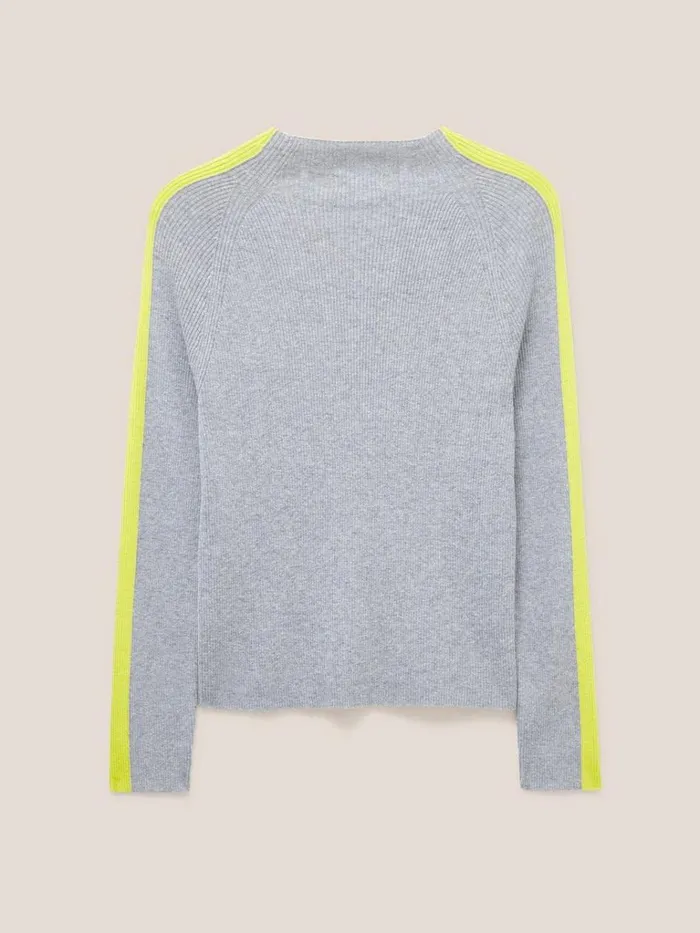 Women KNITWEAR White Stuff POP RIB HIGH NECK JUMPER Natural Multi Women KNITWEAR White Stuff POP RIB HIGH NECK JUMPER Natural Multi