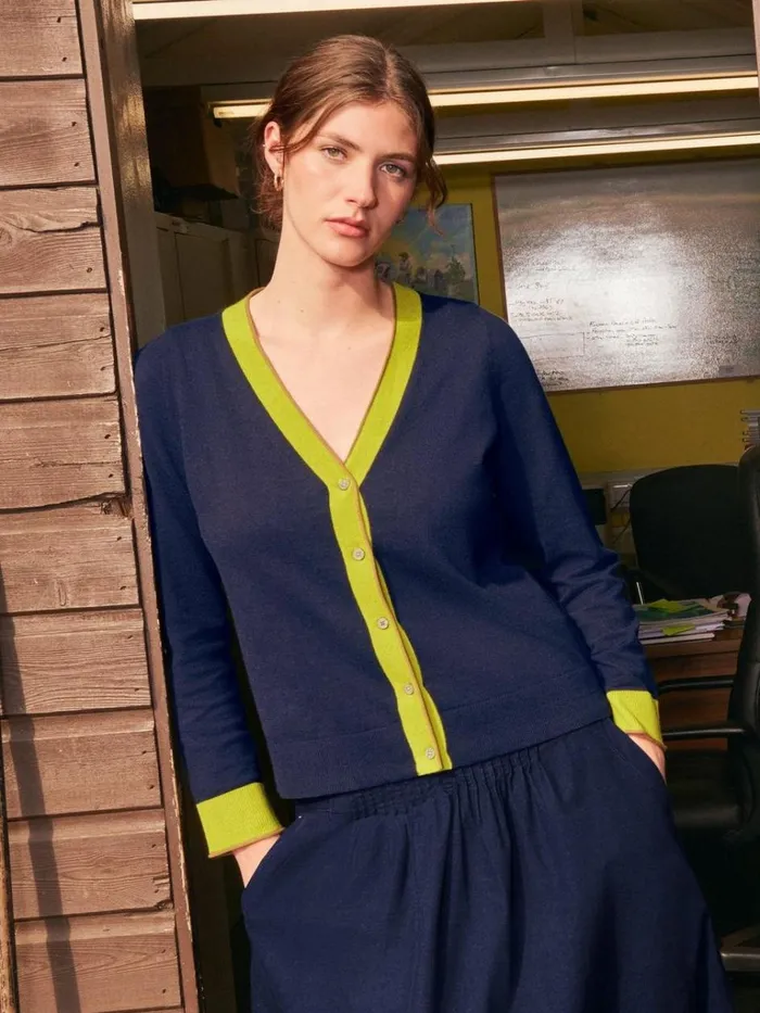 Women KNITWEAR White Stuff SALLY SMART CARDI Dark Navy Women KNITWEAR White Stuff SALLY SMART CARDI Dark Navy