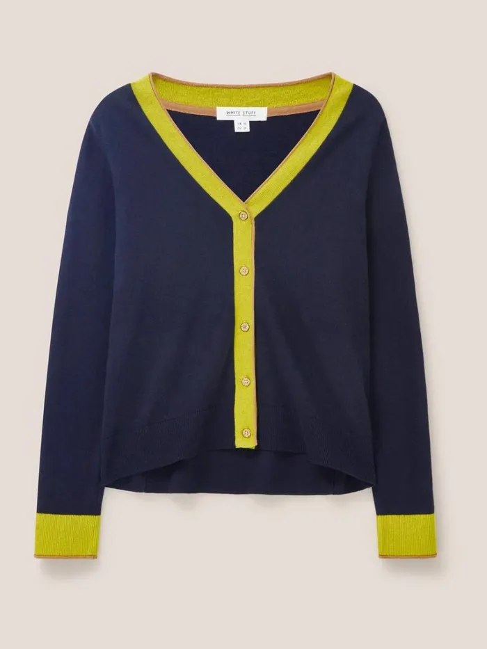 Women KNITWEAR White Stuff SALLY SMART CARDI Dark Navy Women KNITWEAR White Stuff SALLY SMART CARDI Dark Navy