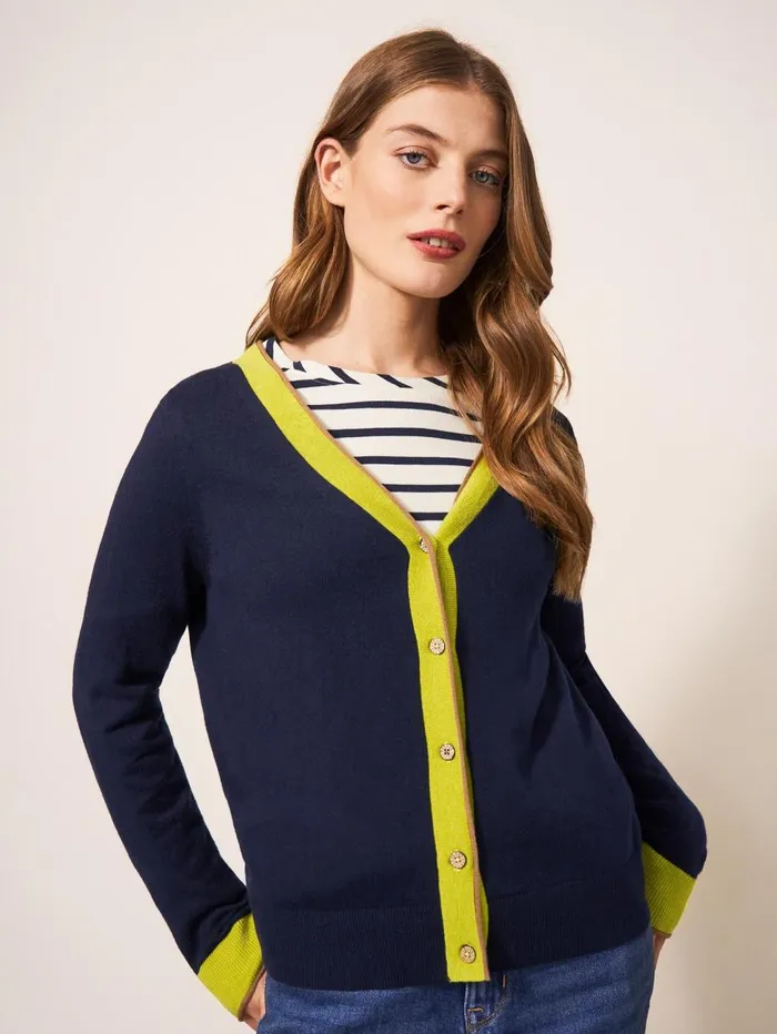 Women KNITWEAR White Stuff SALLY SMART CARDI Dark Navy Women KNITWEAR White Stuff SALLY SMART CARDI Dark Navy