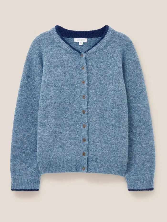 Women KNITWEAR White Stuff SAVICK BOMBER Mid Blue Women KNITWEAR White Stuff SAVICK BOMBER Mid Blue