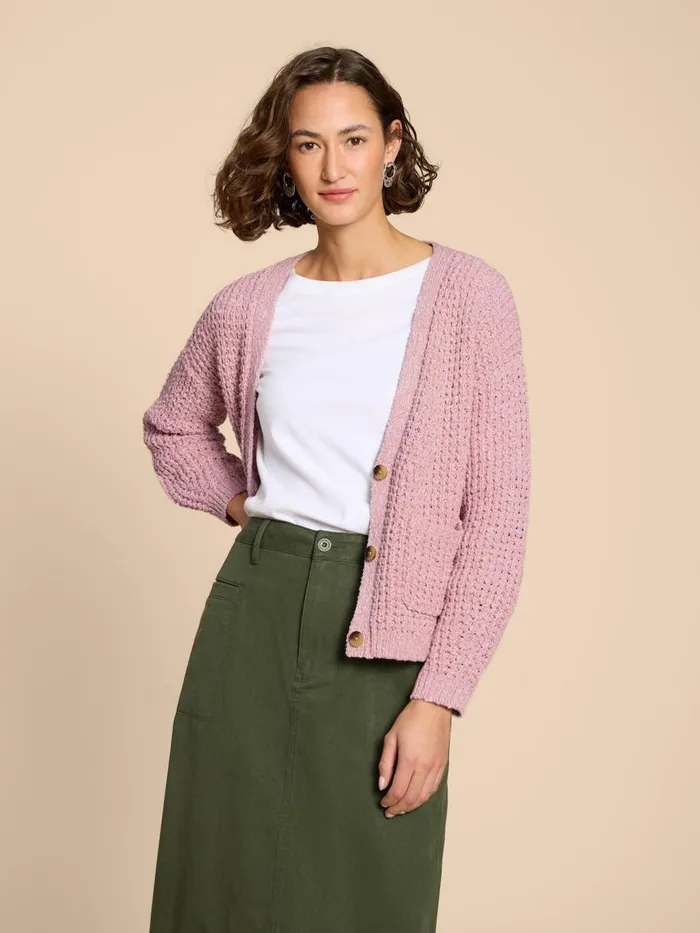 Women KNITWEAR White Stuff SESSI CARDI Dusty Pink Women KNITWEAR White Stuff SESSI CARDI Dusty Pink