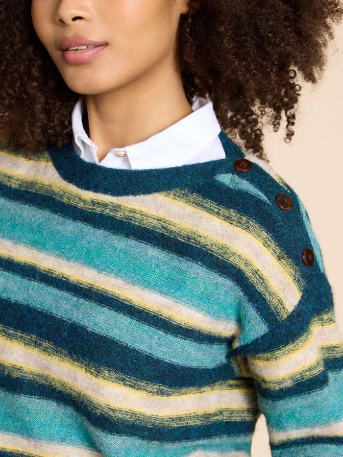 Women KNITWEAR White Stuff SICILY JUMPER Blue Multi Women KNITWEAR White Stuff SICILY JUMPER Blue Multi