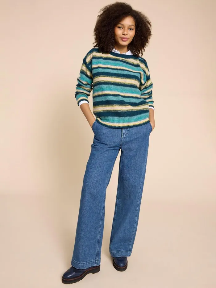 Women KNITWEAR White Stuff SICILY JUMPER Blue Multi Women KNITWEAR White Stuff SICILY JUMPER Blue Multi
