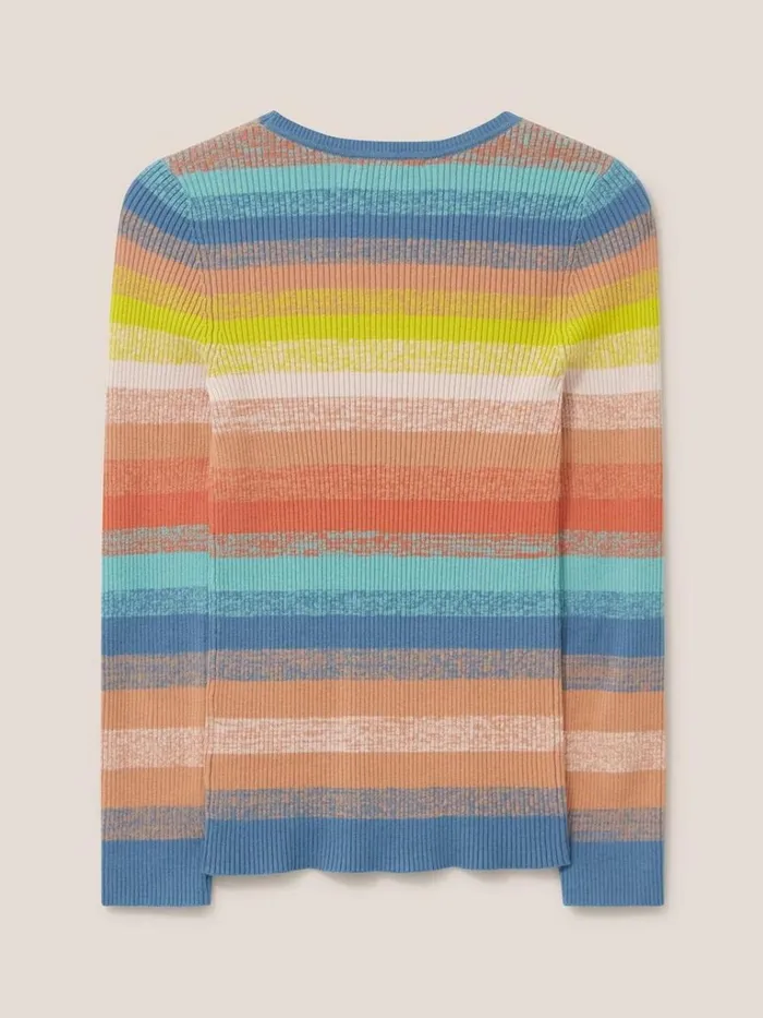 Women KNITWEAR White Stuff SKINNY RIBBED JUMPER Teal Multi Women KNITWEAR White Stuff SKINNY RIBBED JUMPER Teal Multi