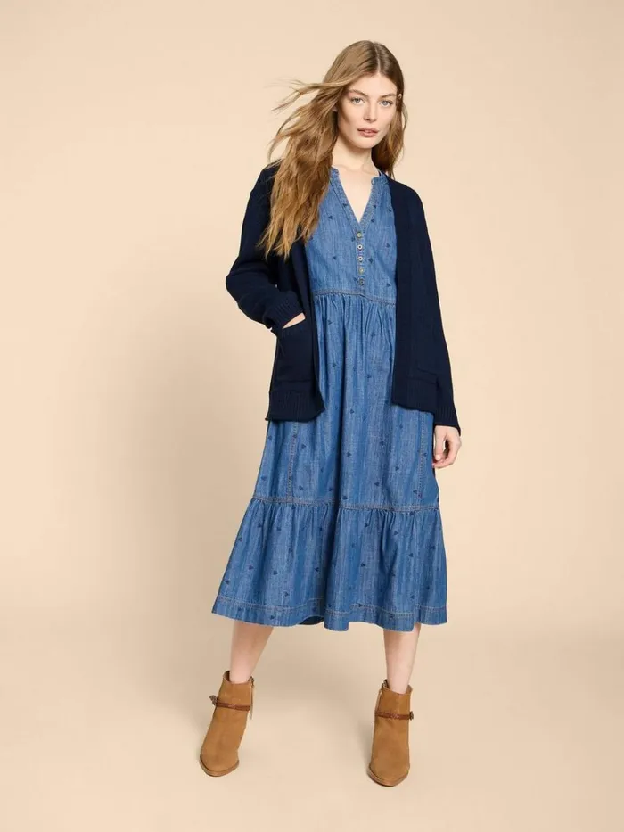 Women KNITWEAR White Stuff TULA CARDI French Navy