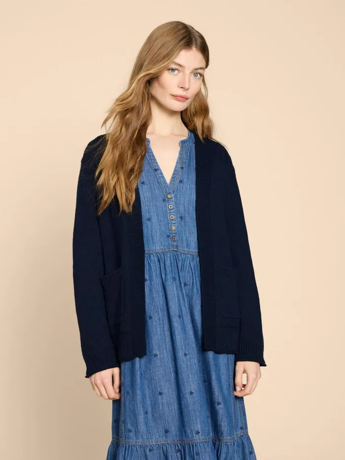 Women KNITWEAR White Stuff TULA CARDI French Navy Women KNITWEAR White Stuff TULA CARDI French Navy