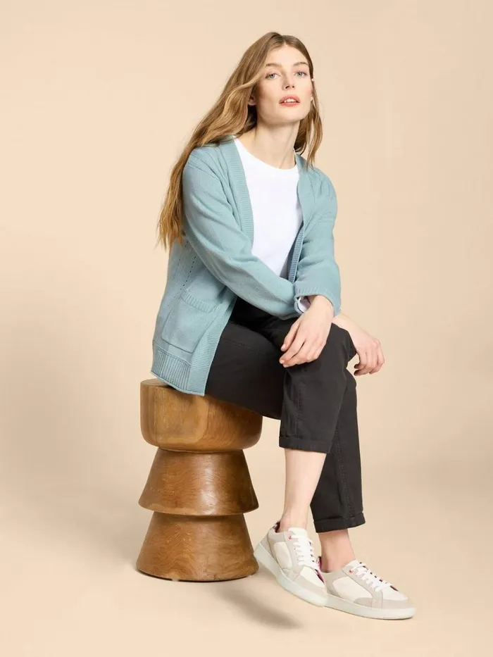 Women KNITWEAR White Stuff TULA CARDI Light Teal