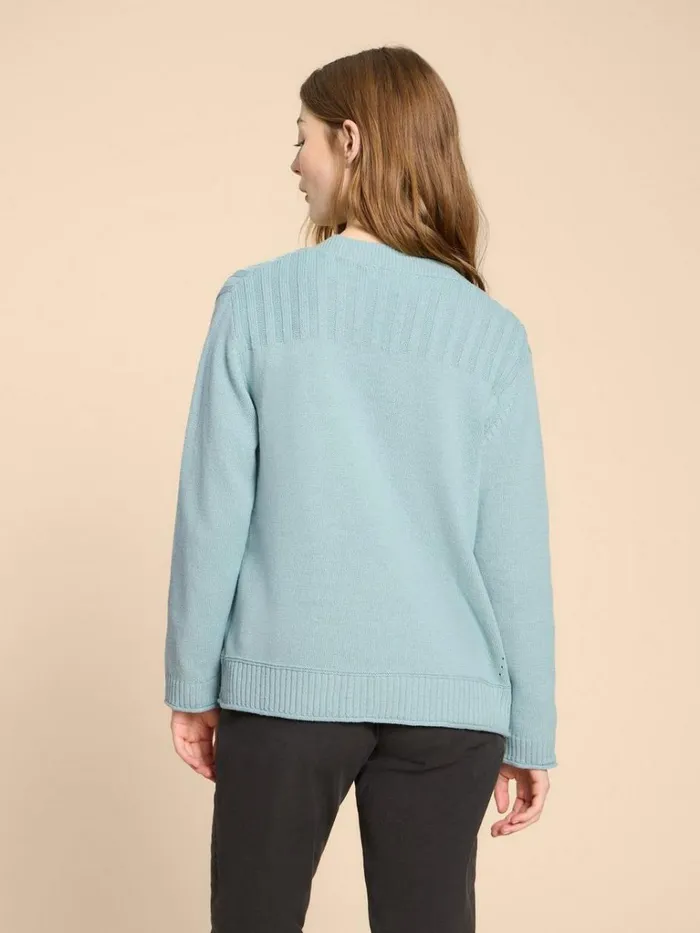 Women KNITWEAR White Stuff TULA CARDI Light Teal Women KNITWEAR White Stuff TULA CARDI Light Teal