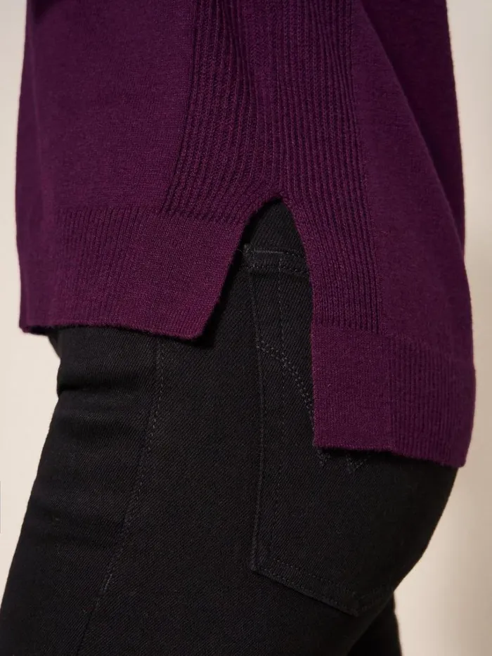 Women KNITWEAR White Stuff URBAN JUMPER Dk Plum