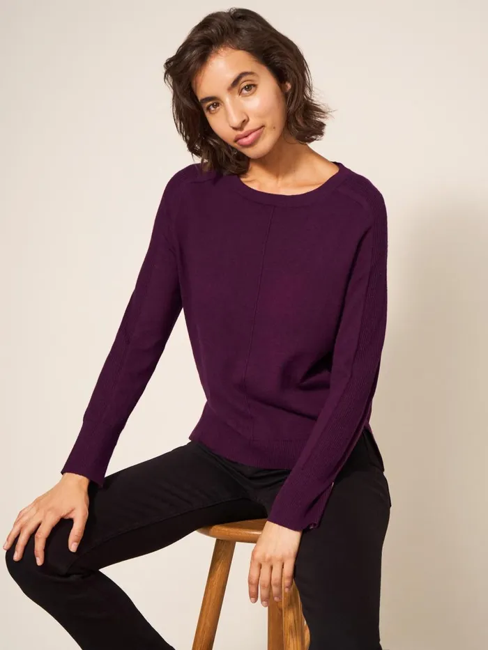 Women KNITWEAR White Stuff URBAN JUMPER Dk Plum Women KNITWEAR White Stuff URBAN JUMPER Dk Plum