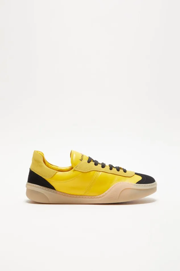 Women Laceup Sneakers Yellowblack Acne Studios Shoes