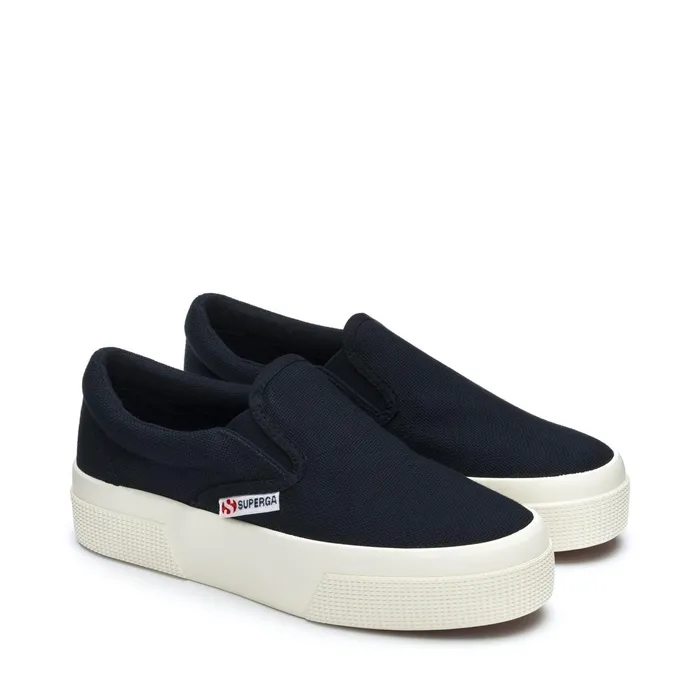 Women Lady Shoes Woman 2740 PLATFORM SLIPON Wedge NAVYFAVORIO Superga Platform