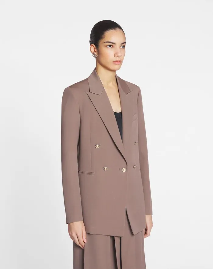 Women Lanvin Coats and Jackets Doublebreasted Jacket Marron Glace Women Lanvin Coats and Jackets Doublebreasted Jacket Marron Glace