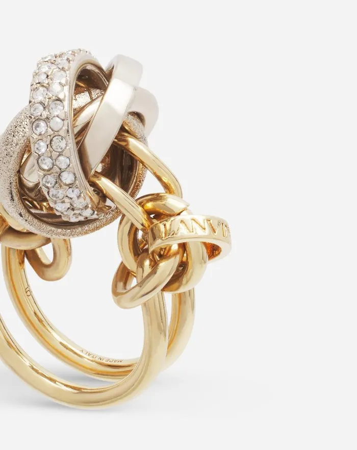 Women Lanvin Jewelry Partition By Lanvin Knot Ring Goldcrystal