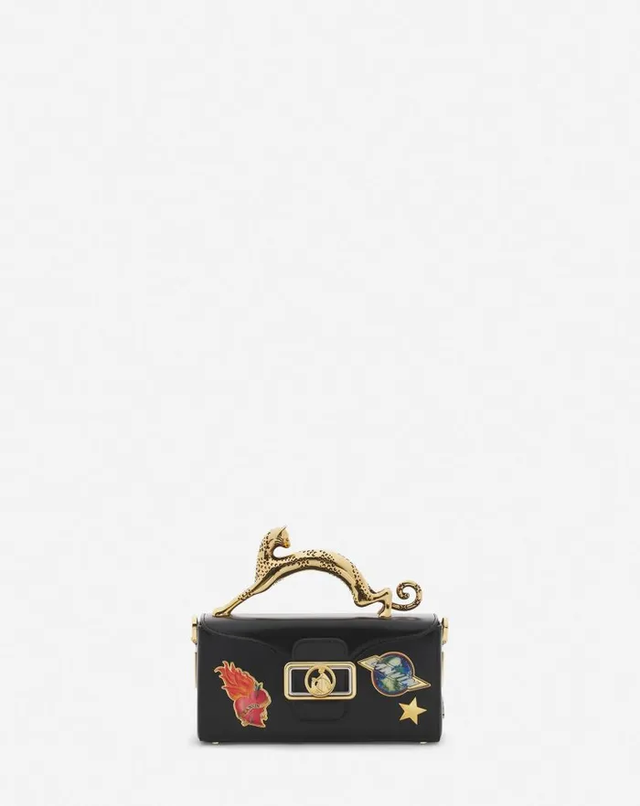 Women Lanvin Mini Bags and Clutches Lanvin X Future Pencil Cat Nano Leather Bag With Pins Blackmulticolour Women Lanvin Mini Bags and Clutches Lanvin X Future Pencil Cat Nano Leather Bag With Pins Blackmulticolour