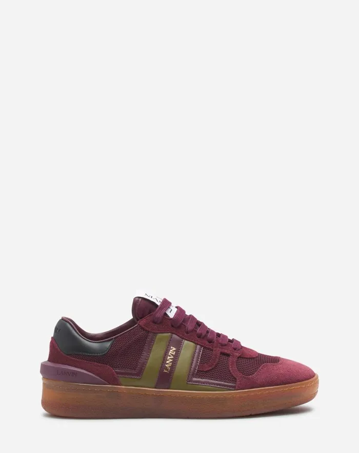 Women Lanvin Sneakers Clay Mesh Sneakers Burgundygreen