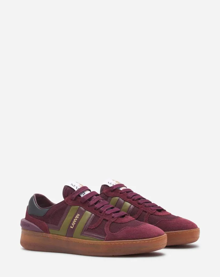 Women Lanvin Sneakers Clay Mesh Sneakers Burgundygreen Women Lanvin Sneakers Clay Mesh Sneakers Burgundygreen